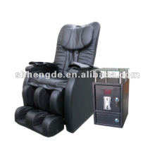 Cadeira de massagem a fichas de luxo com caixa de moedas externa
